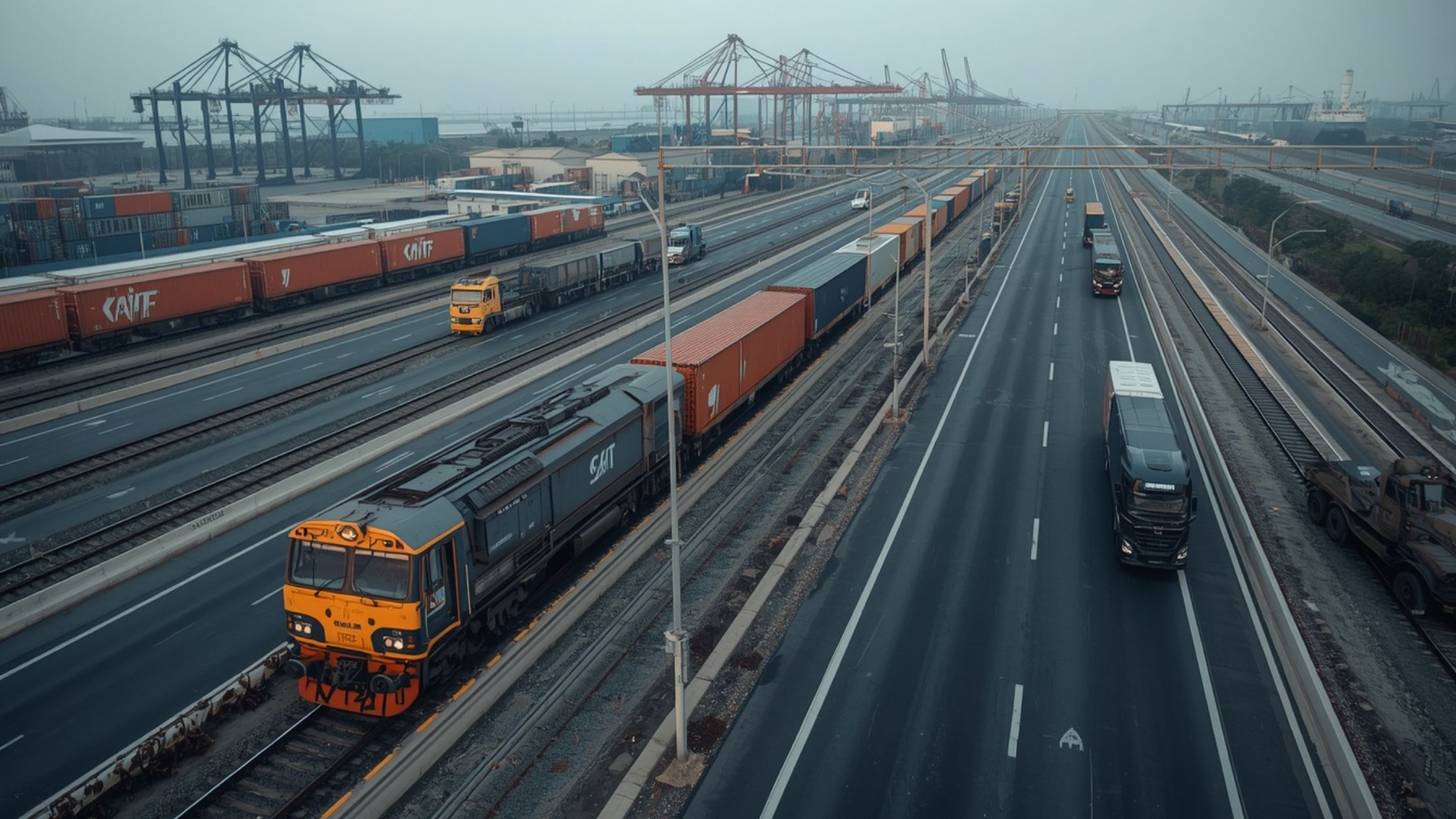 India's multimodal freight network connecting road rail ports and logistics hubs, multimodal transportation, logistics transformation, indo shinka advisory, logistics advisory in india, smartfive