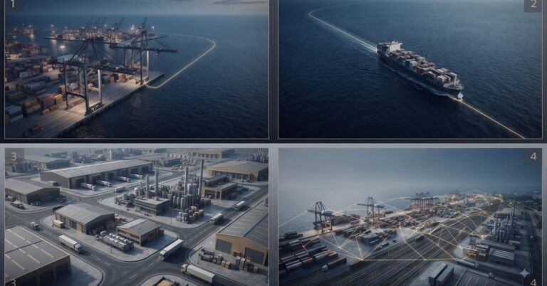 India Africa Trade and supply chain network connecting ports, industry and logistics hubs, indo shinka advisory, smartfive, business transformation
